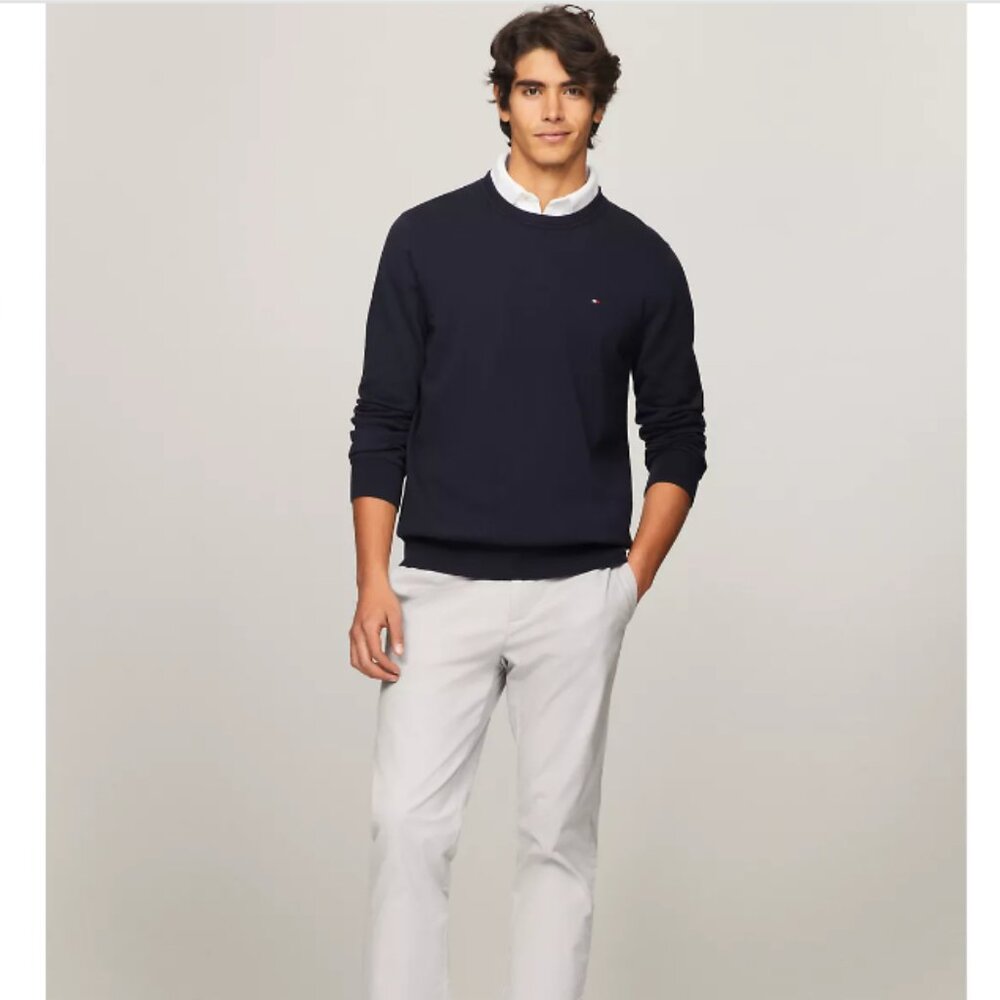Tommy Hilfiger men's Crewneck Sweater Navy Size L